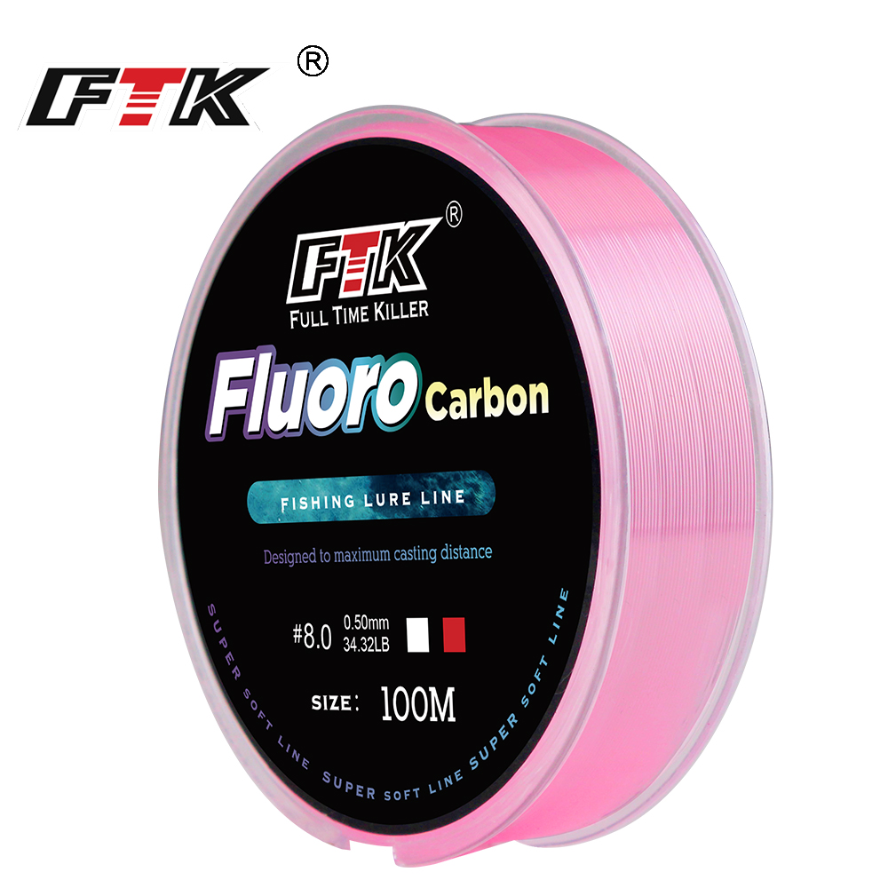 Fluorocarbon Line - FTK 100m 4.13-34.32LB Fluorocarbon Vislijn 0.14mm-0.5mm
