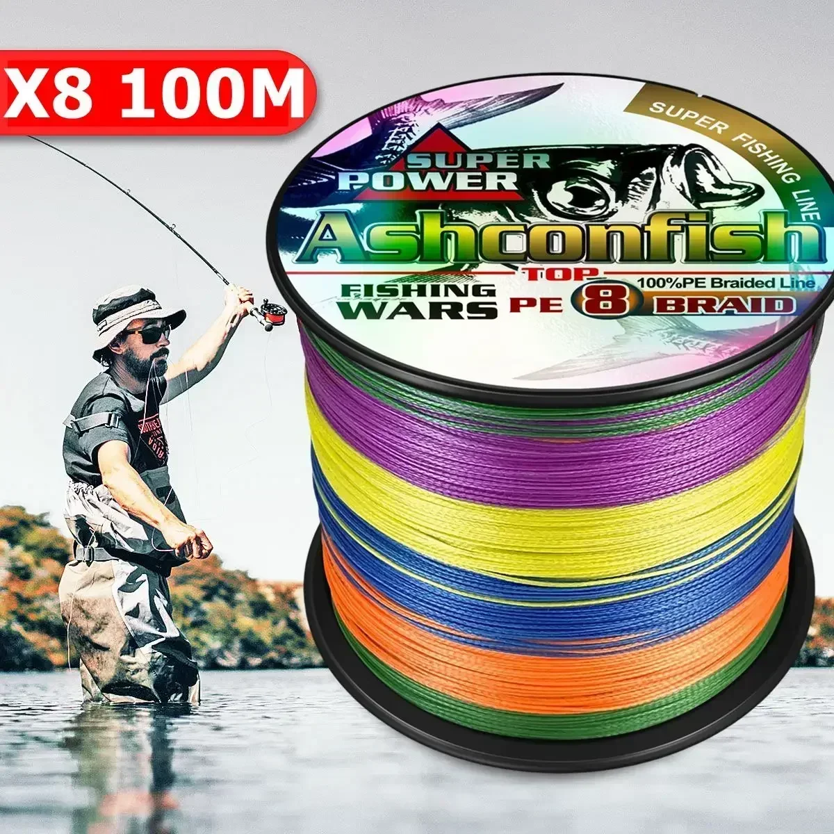 Ice Fishing Line - Ashconfish X8 Upgrade Vlechtvislijn Supersterk 8