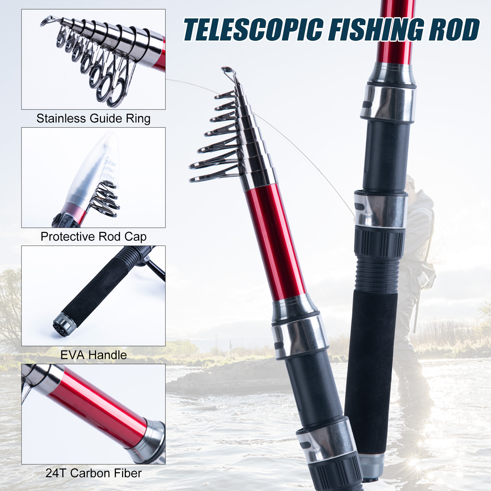 Goture Telescopische hengel- e - Fishing Line Spooler recensie en prijs
