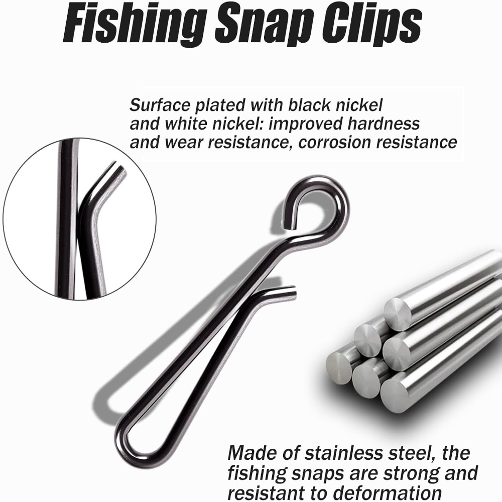 100 Stuks Rvs Vissen Snap Clip - Saltwater Line recensie en prijs